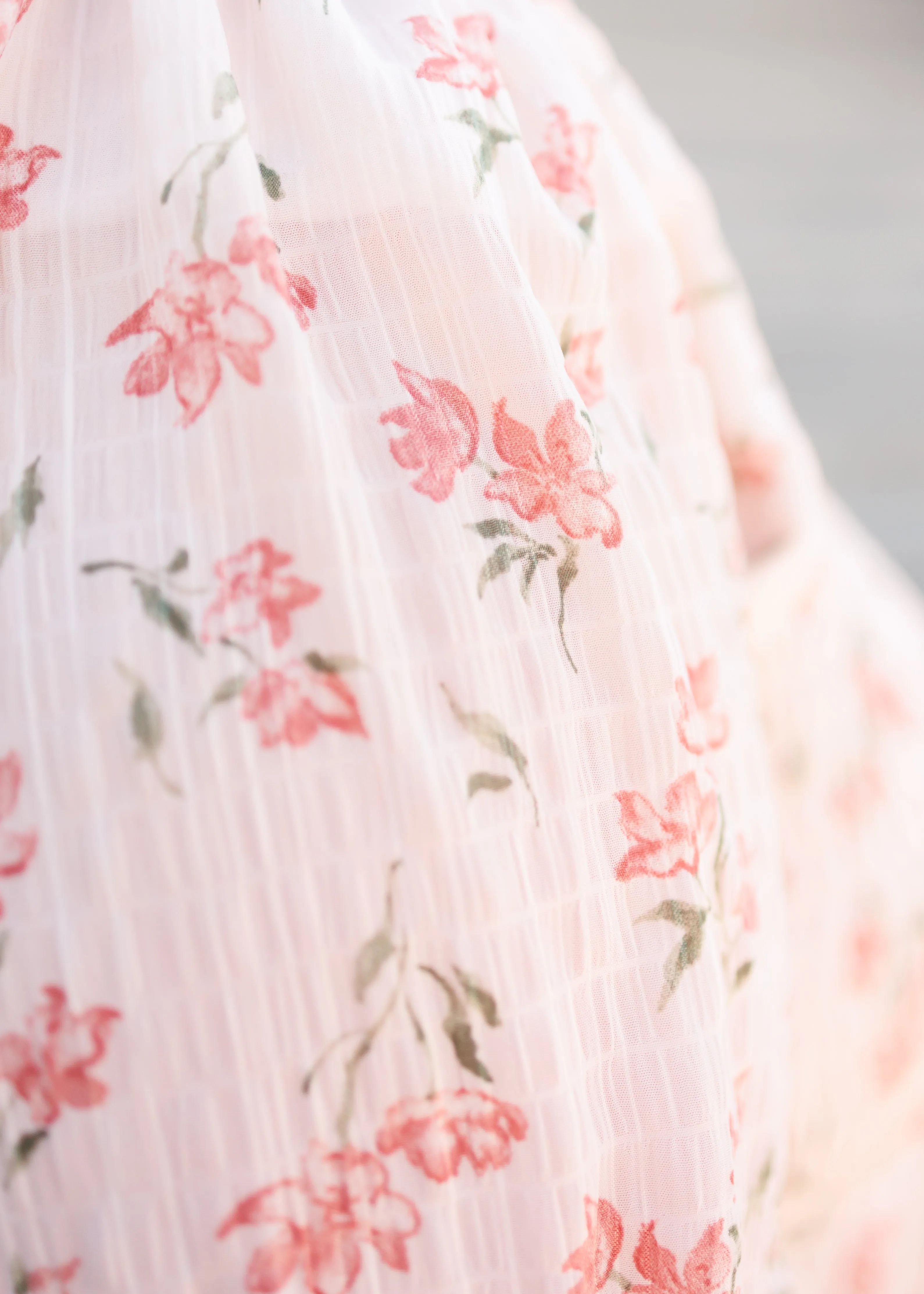 Emmie Pink Floral Tiered Dress