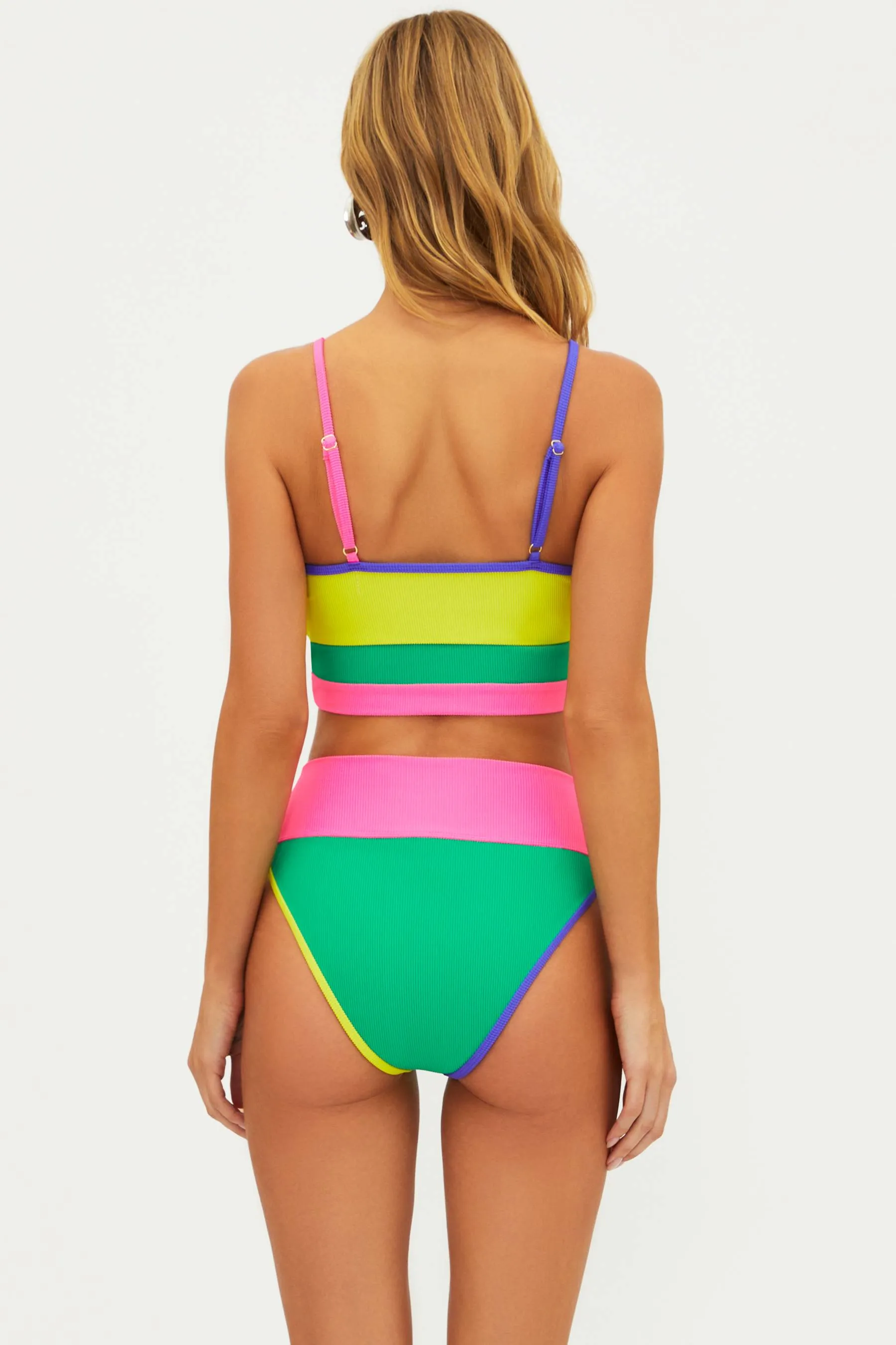 Emmy Bottom Technicolor Colorblock Beach Riot