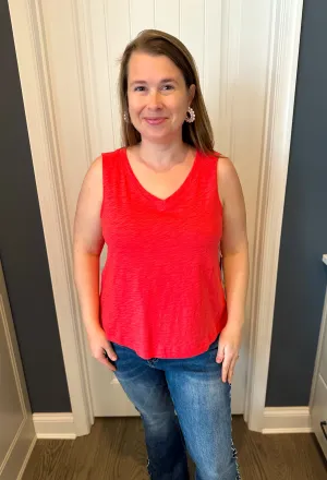 Escape by Habitat Punch Cotton V-Neck Tank