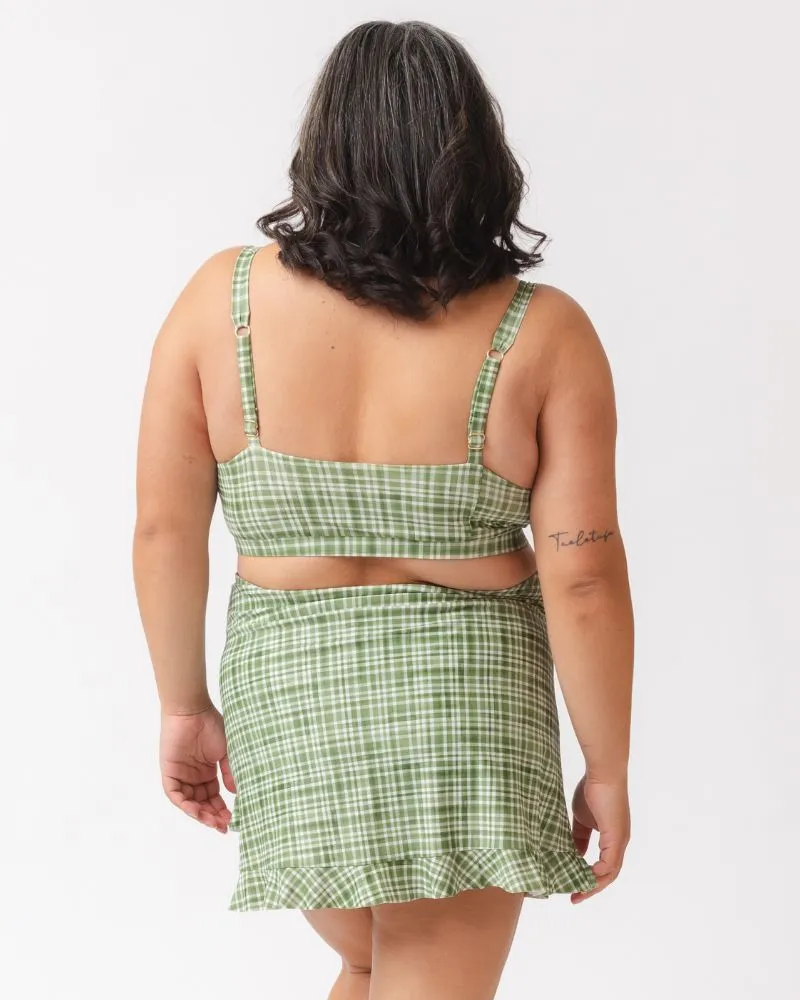 Fern Gingham Scoop Bralette