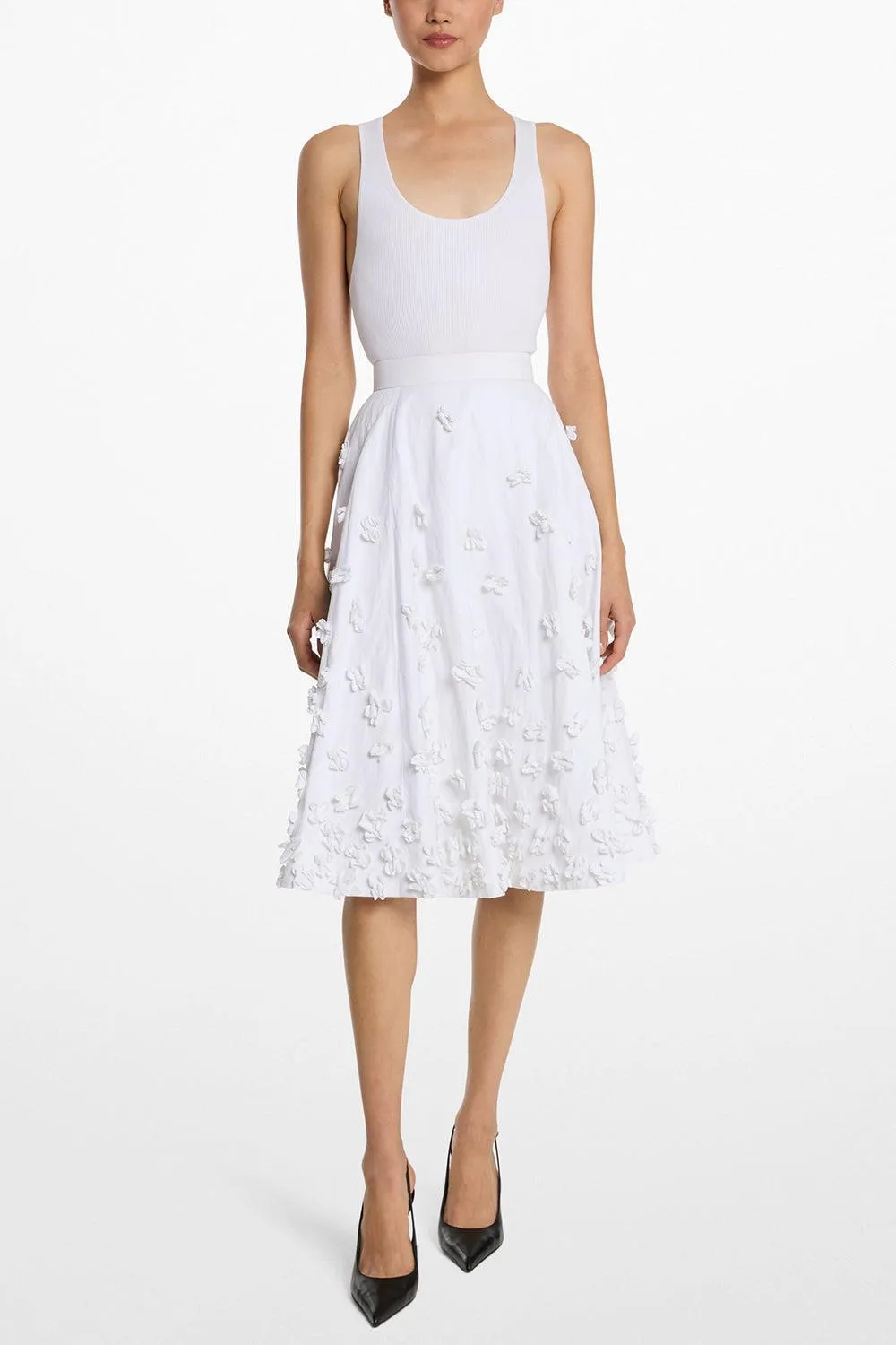 Floral Crushed Circle Skirt