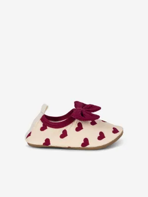 Girls Bowie Heart Swim Shoes in Ivory