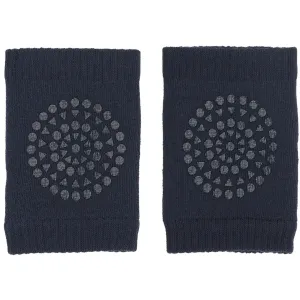 Gobabygo Navy Blue Crawling Knee Pads Organic Terry Cotton
