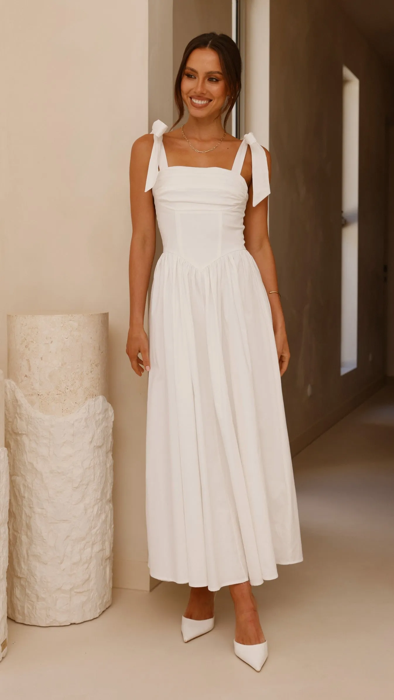 Haisley Maxi Dress - White Billy J