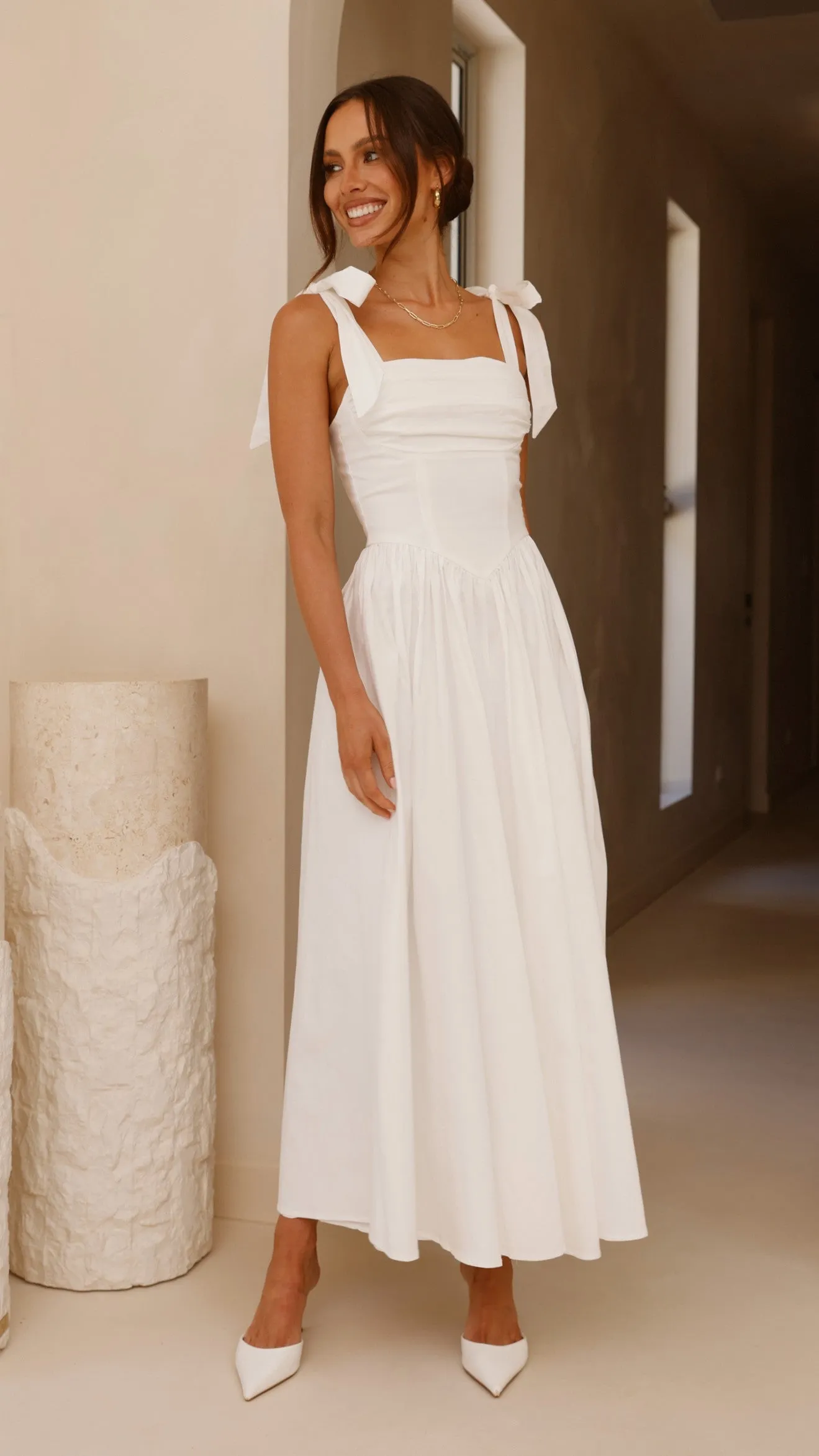Haisley Maxi Dress - White Billy J