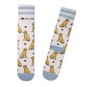 Hallmark I Love My Yellow Lab Crew Socks