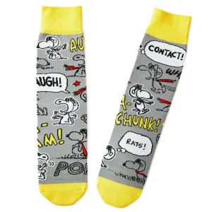 Hallmark Peanuts Flying Ace Snoopy Crew Socks