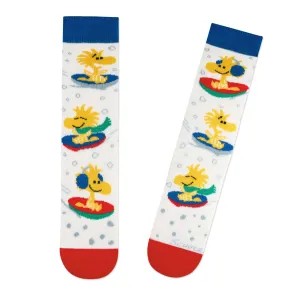 Hallmark Peanuts Sledding Woodstock Novelty Crew Socks