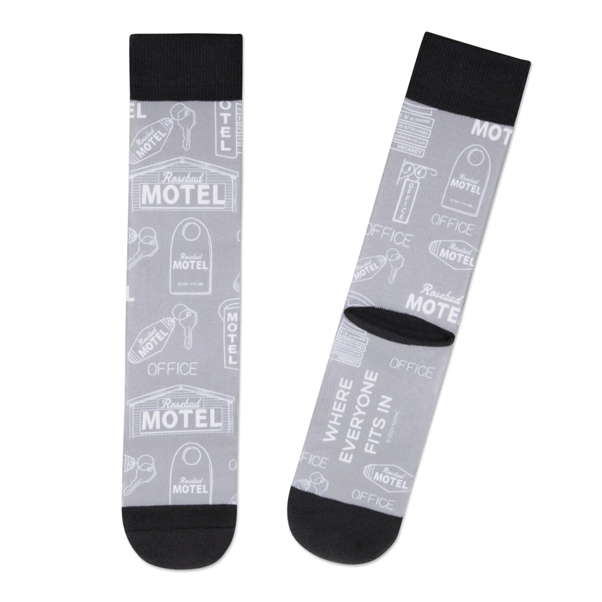 Hallmark Schitt's Creek Rosebud Motel Novelty Crew Socks