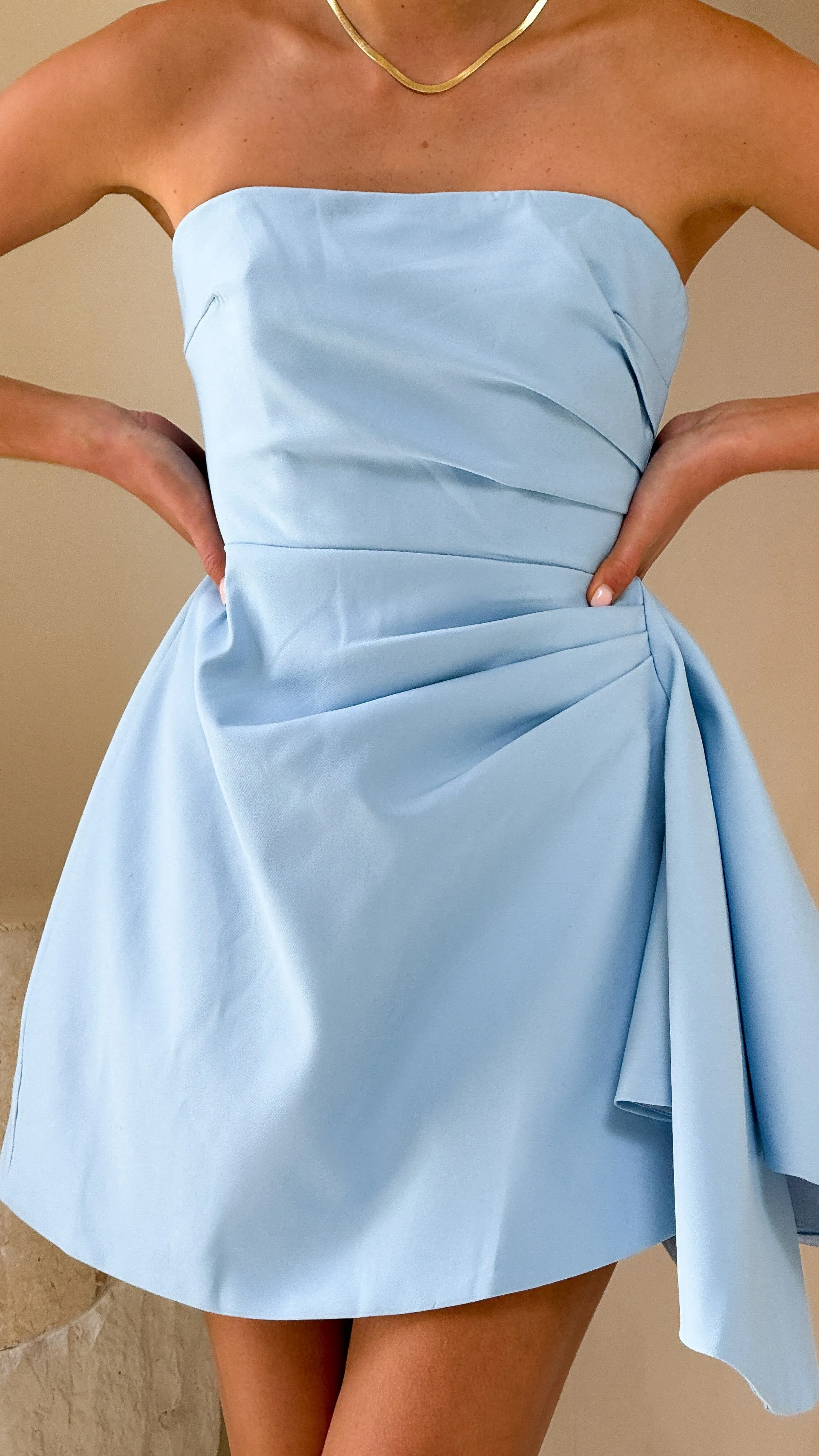 Hanae Mini Dress - Blue Billy J