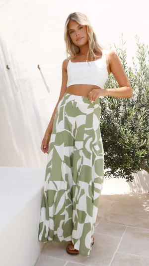 Jerika Pants - Sage Print Billy J