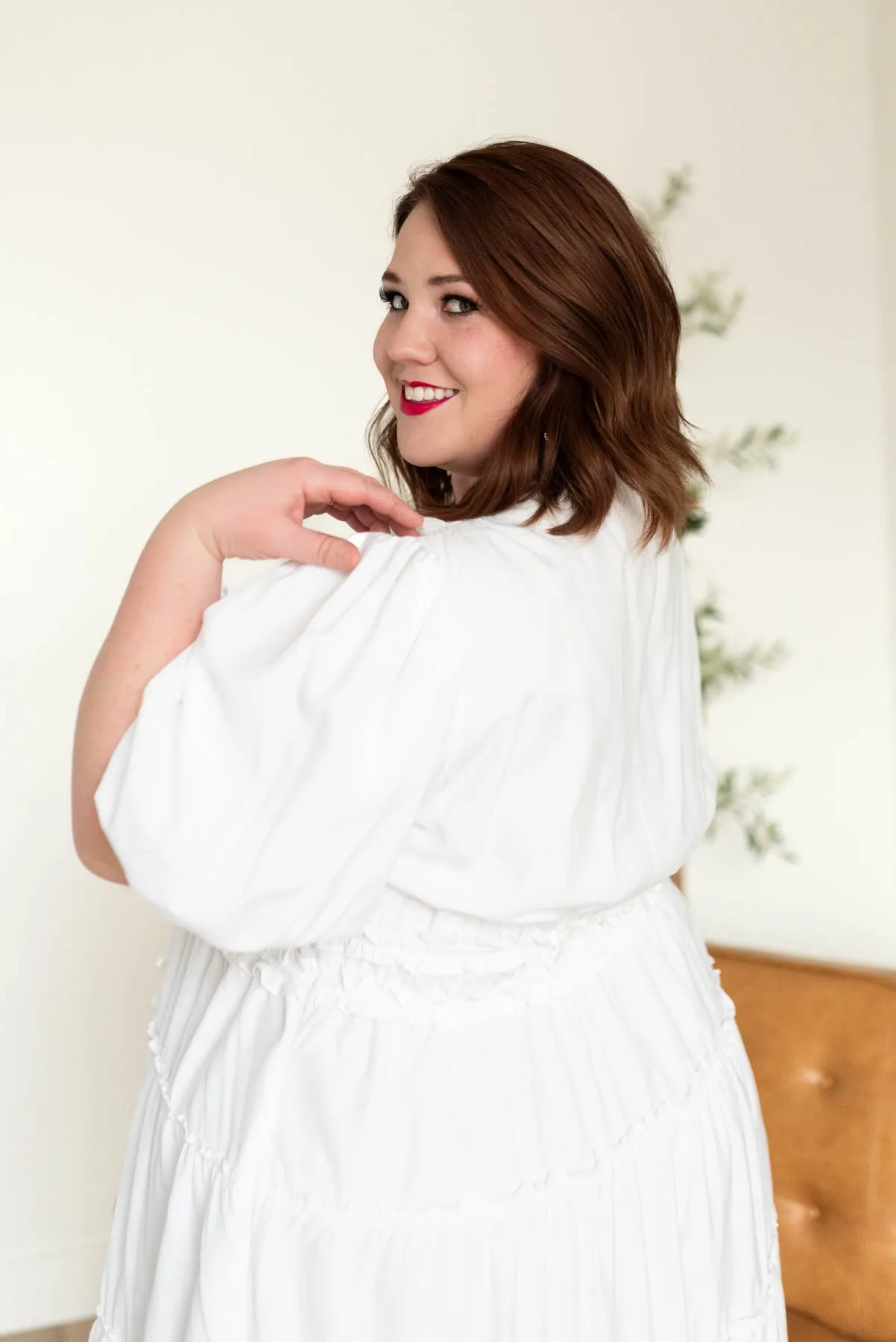 Joanne Ivory V Neck Dress