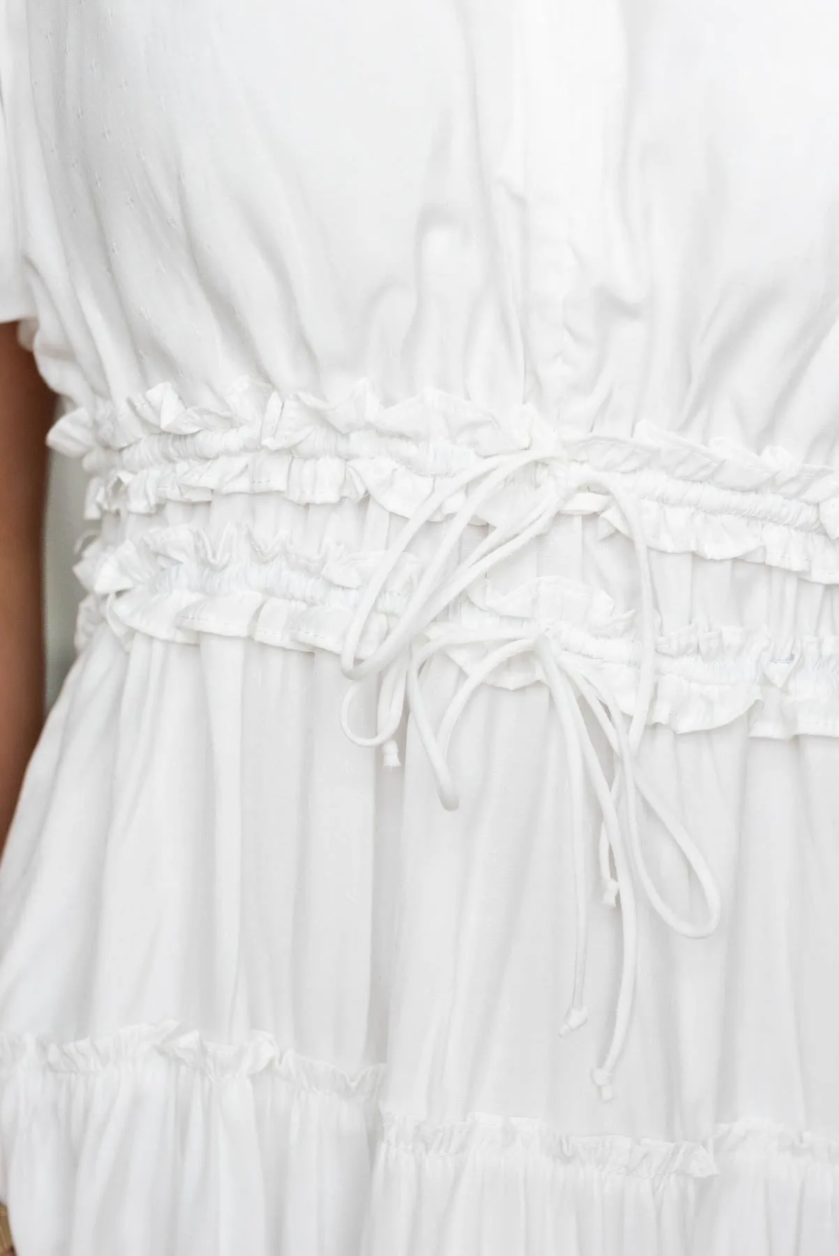 Joanne Ivory V Neck Dress