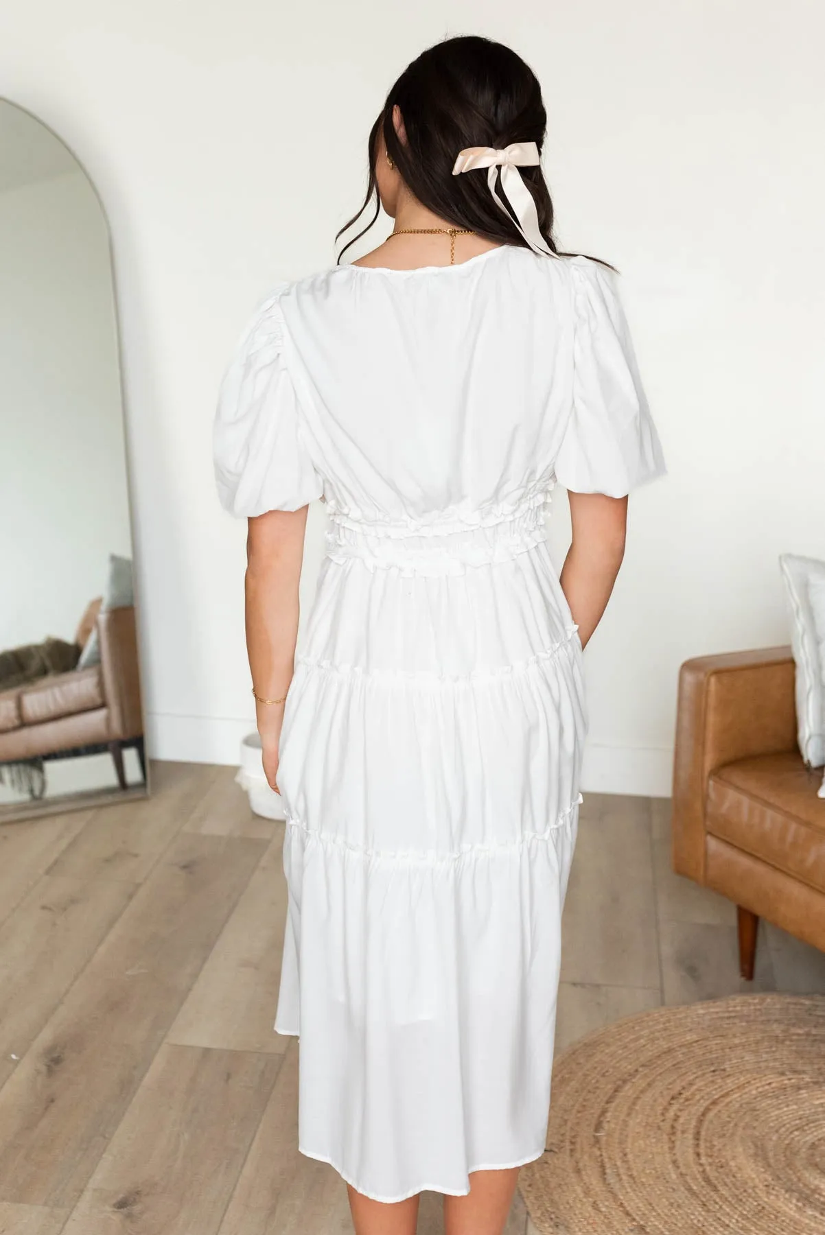 Joanne Ivory V Neck Dress