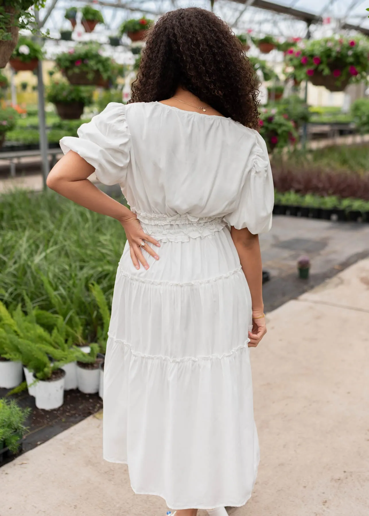 Joanne Ivory V Neck Dress