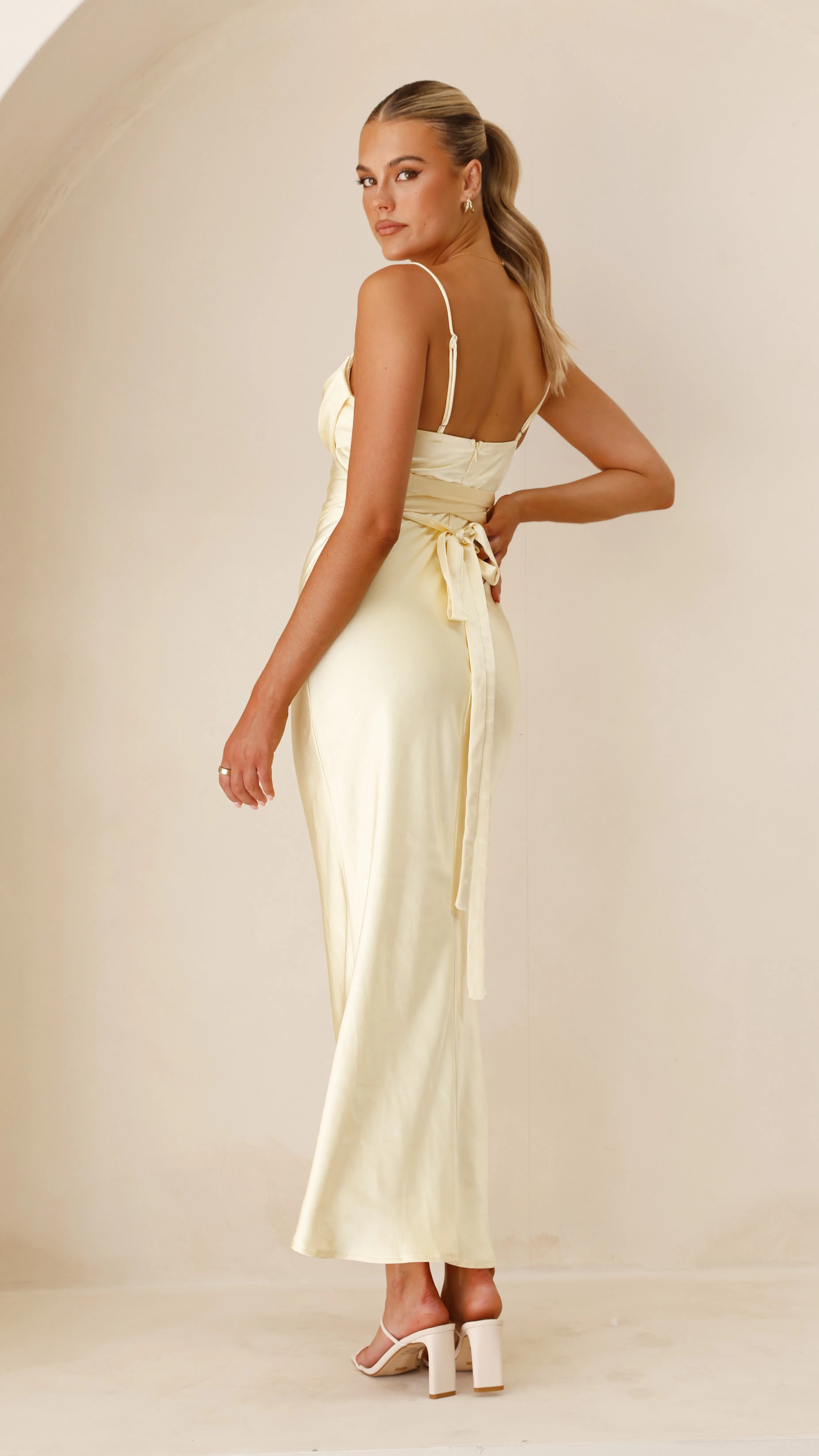 Justine Midi Dress - Yellow Billy J