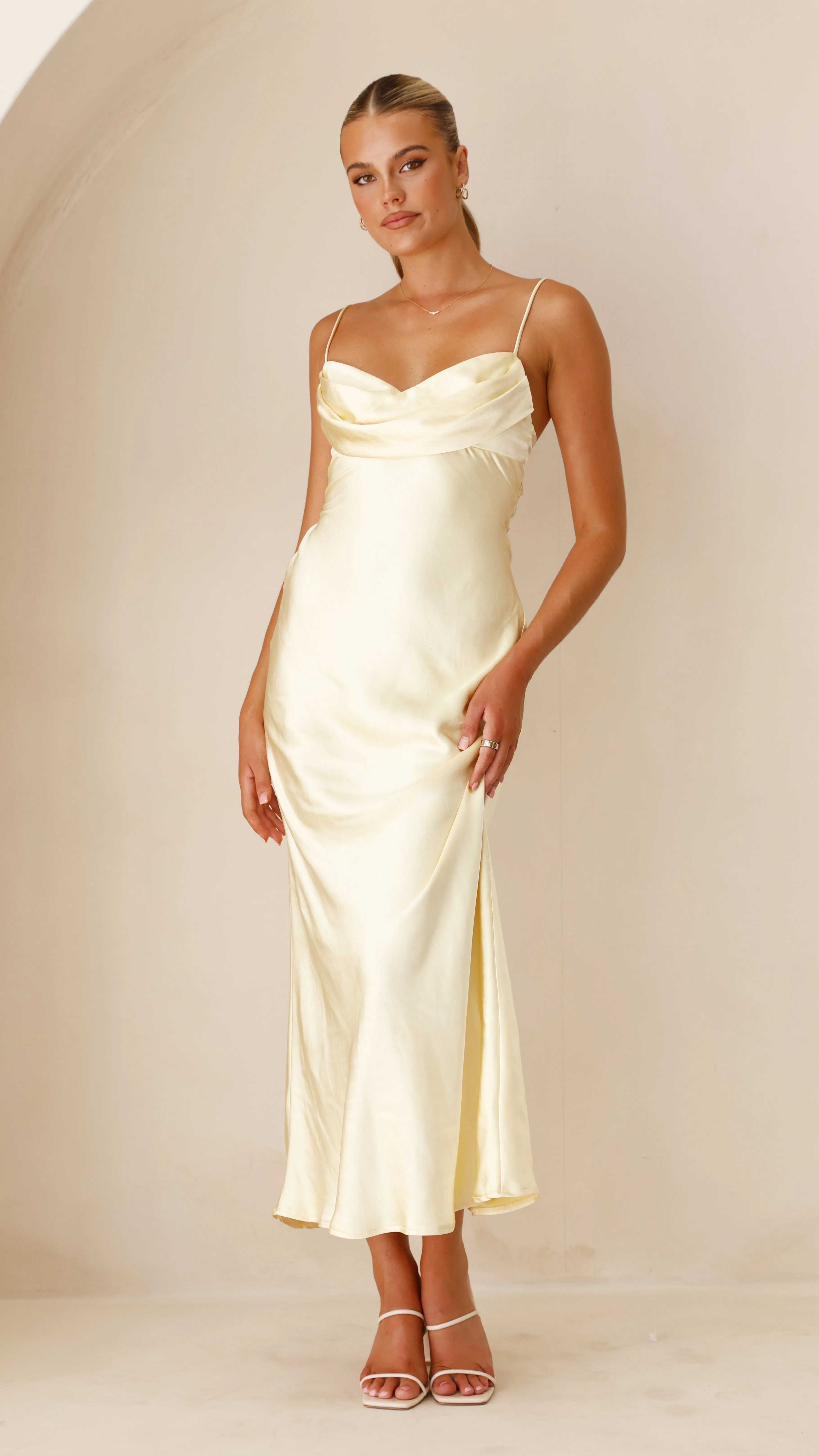 Justine Midi Dress - Yellow Billy J