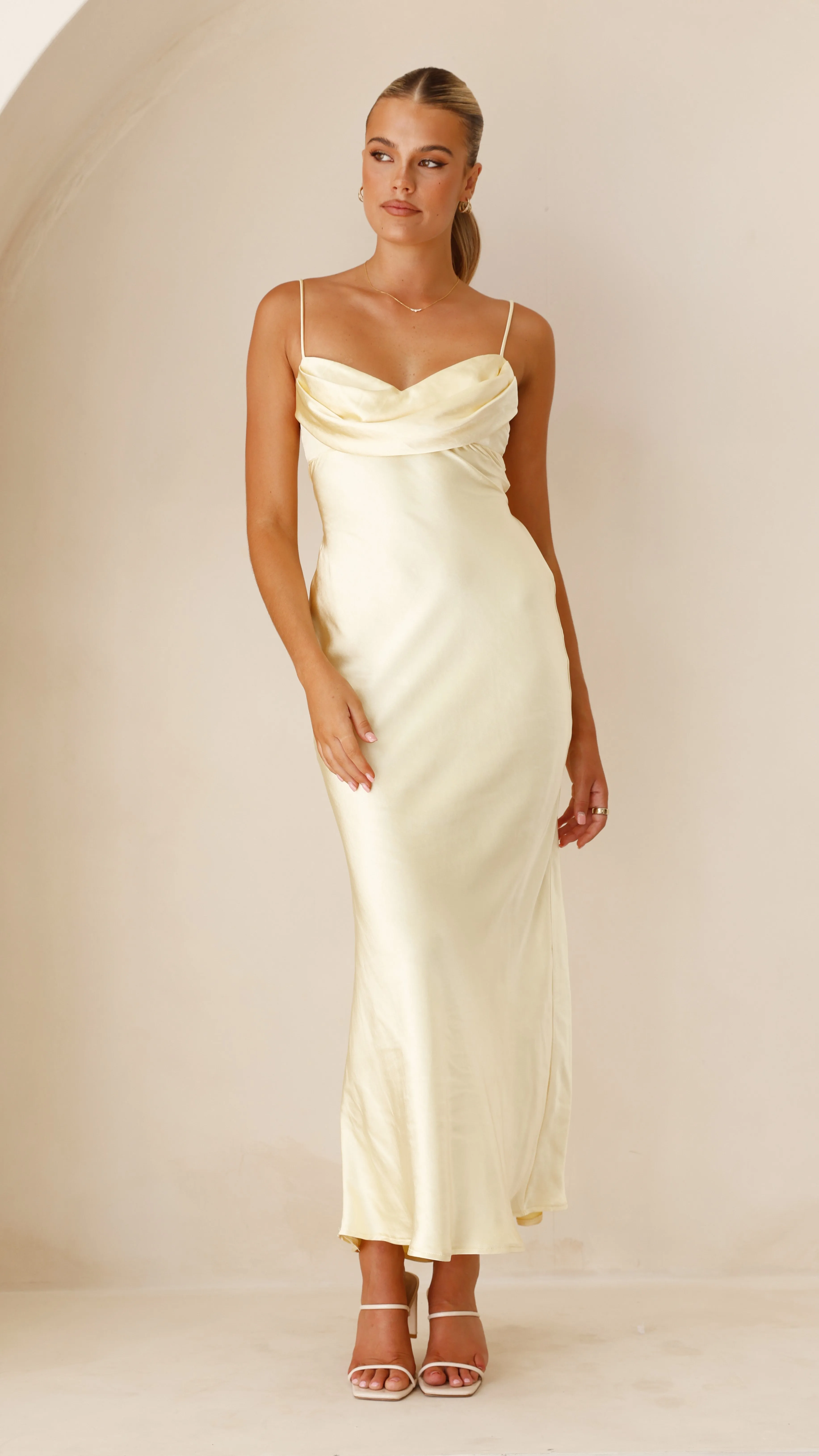 Justine Midi Dress - Yellow Billy J