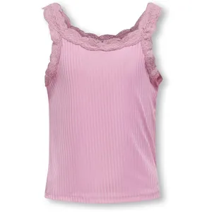 Kids ONLY Begonia Pink Mila Lace Top