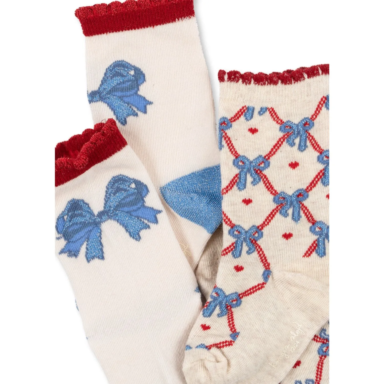Konges Sløjd Bow Mix 2 Pack Jaquard Bow Socks