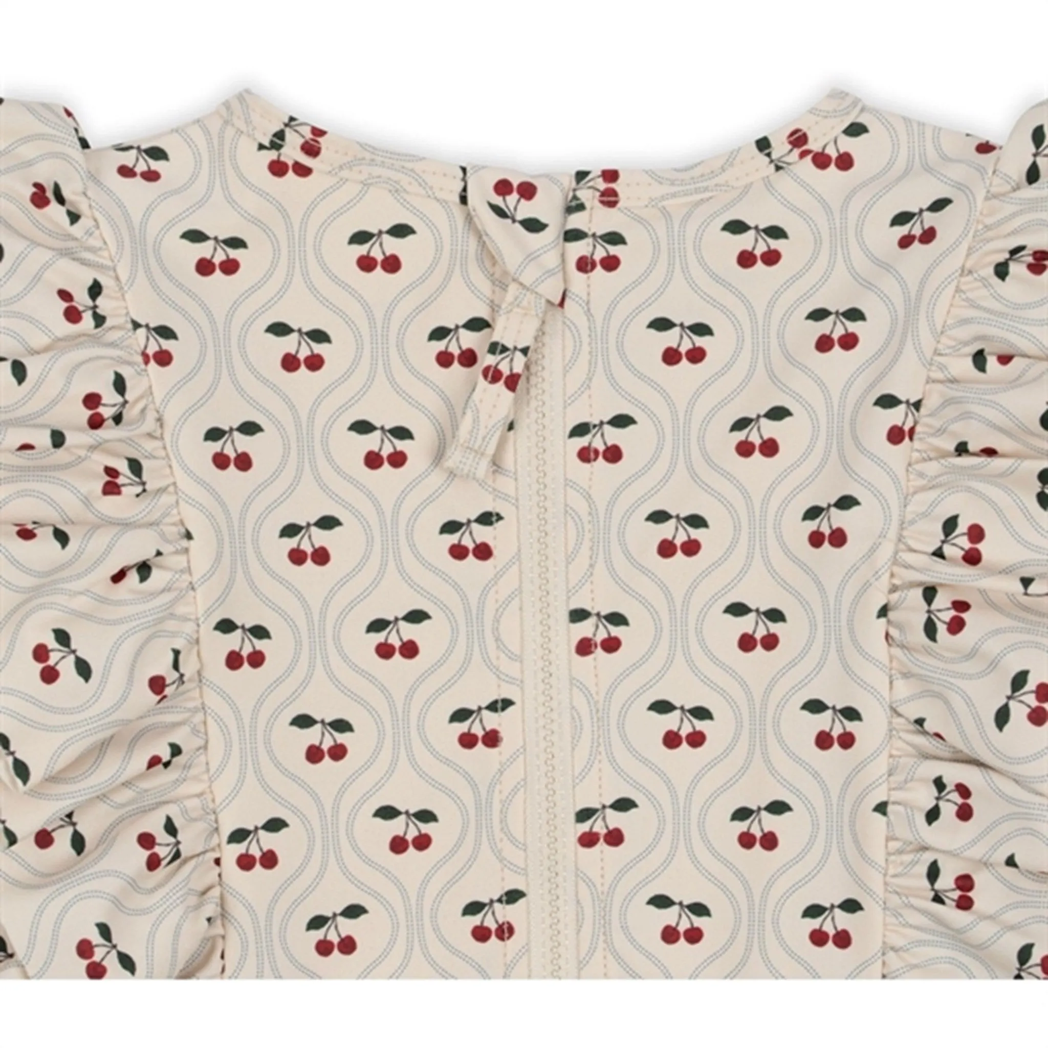 Konges Sløjd Manuca Frill Swim Blouse Cherry Motif