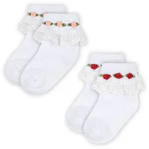 Konges Sløjd Optic White 2 Pack Lace Socks