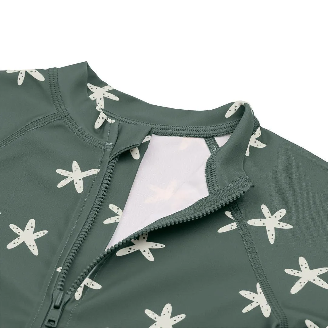 Lassig Short Sleeve Sunsuit - Deep Olive - Starfish