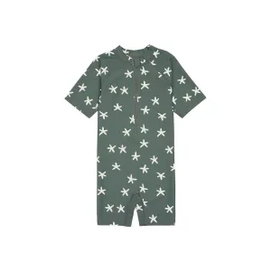 Lassig Short Sleeve Sunsuit - Deep Olive - Starfish