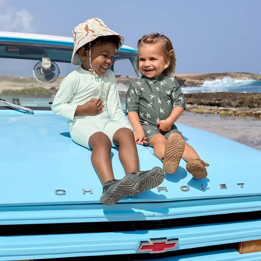 Lassig Short Sleeve Sunsuit - Deep Olive - Starfish