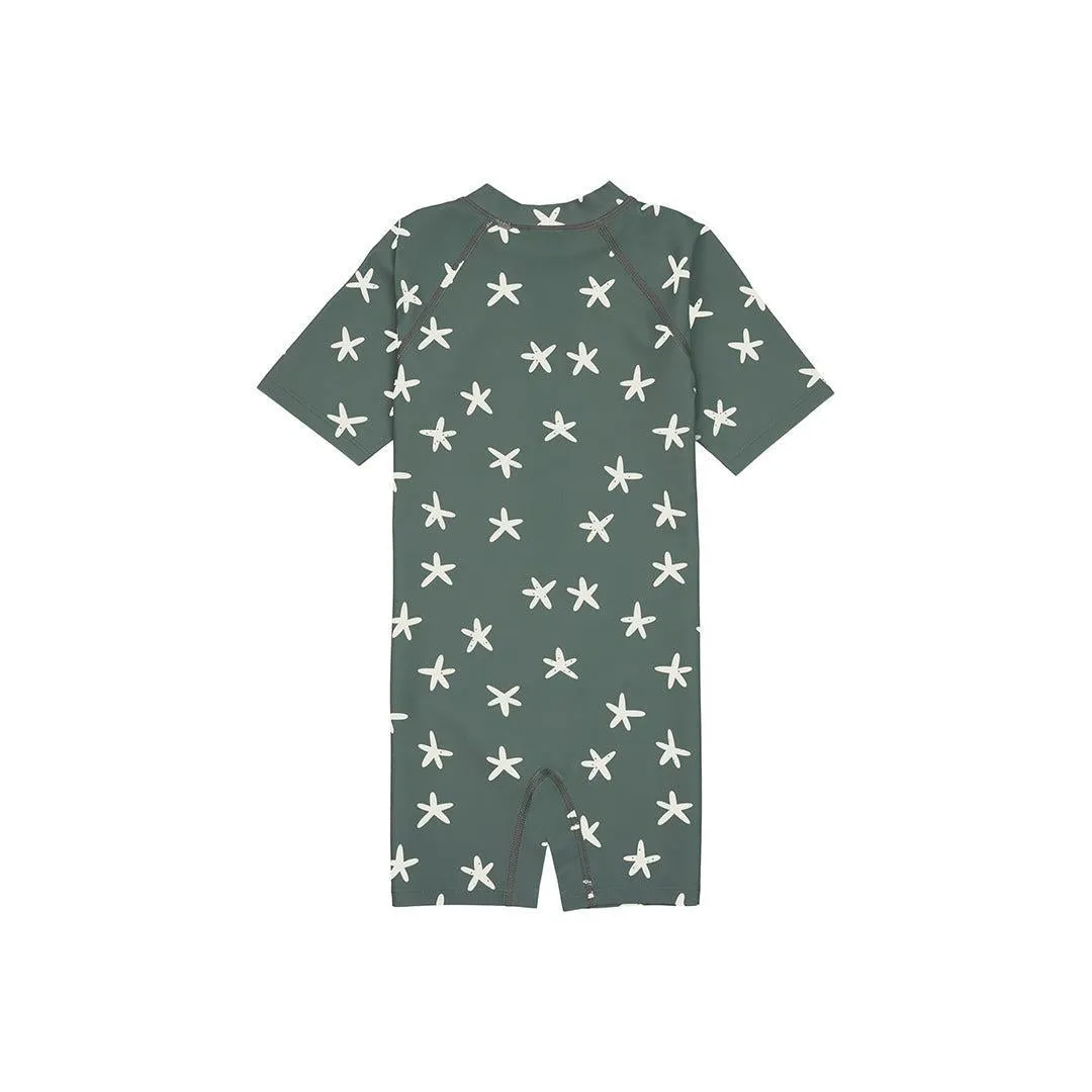 Lassig Short Sleeve Sunsuit - Deep Olive - Starfish