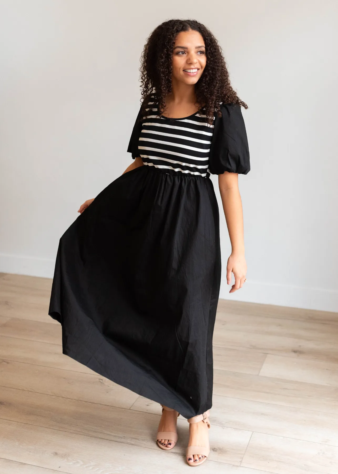 Liesel Black Stripe Dress