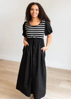 Liesel Black Stripe Dress