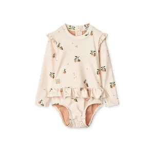 Liewood Sille Baby Printed Swimsuit - Peach - Sea Shell