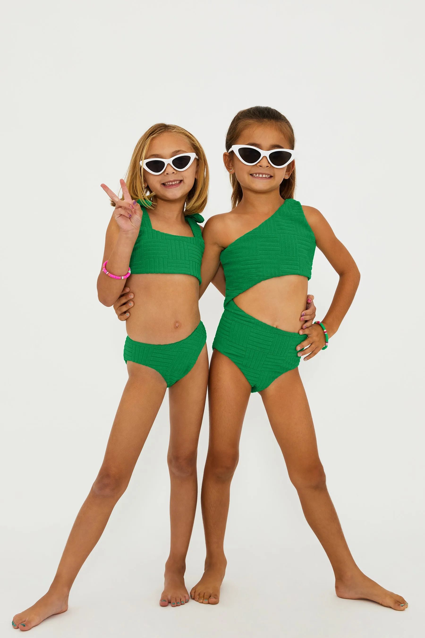 Little Celine One Piece Jelly Bean Green Terry Beach Riot