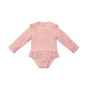 Little Dutch Bathing Suit Long Sleeves - Sunny Flowers Blush