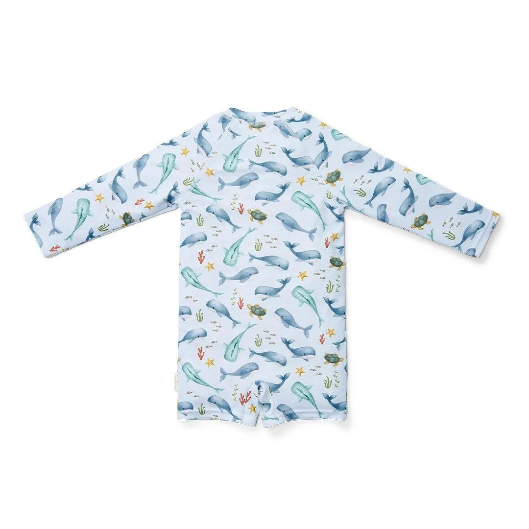 Little Dutch Swimsuit Long Sleeves - Ocean Sea Life Multicolour