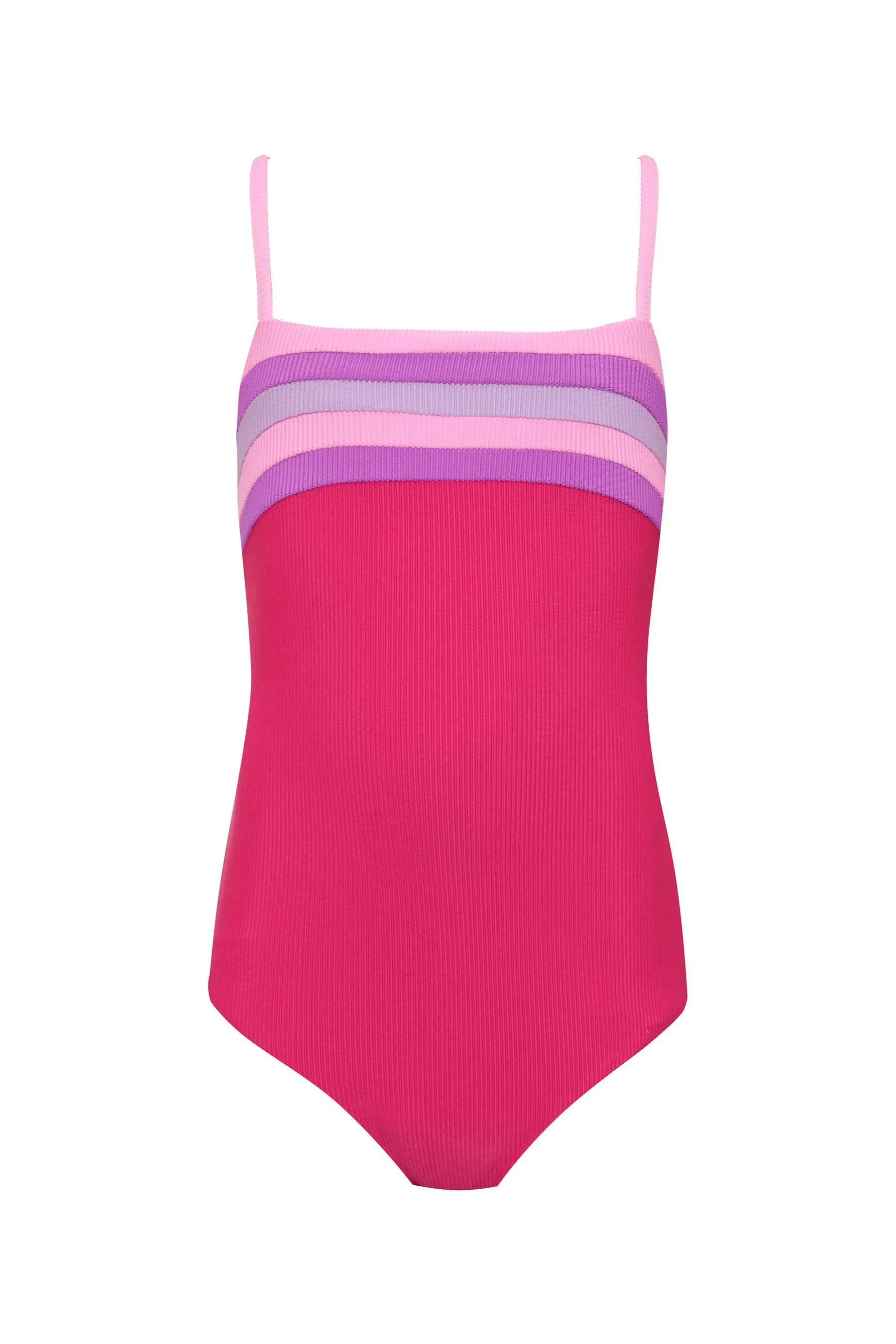 Little Jessa One Piece Raspberry Colorblock Beach Riot