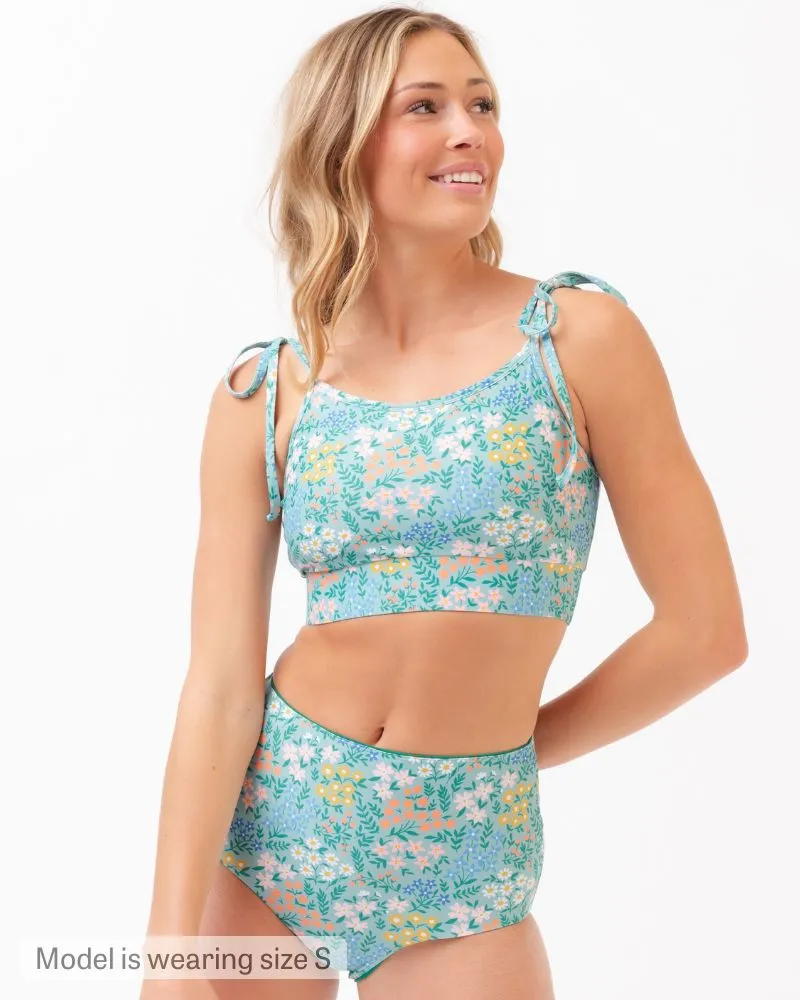 Little Meadow / Emerald Reversible Ultra High-Waist Bottom