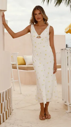 Lola Midi Dress - Limone Billy J