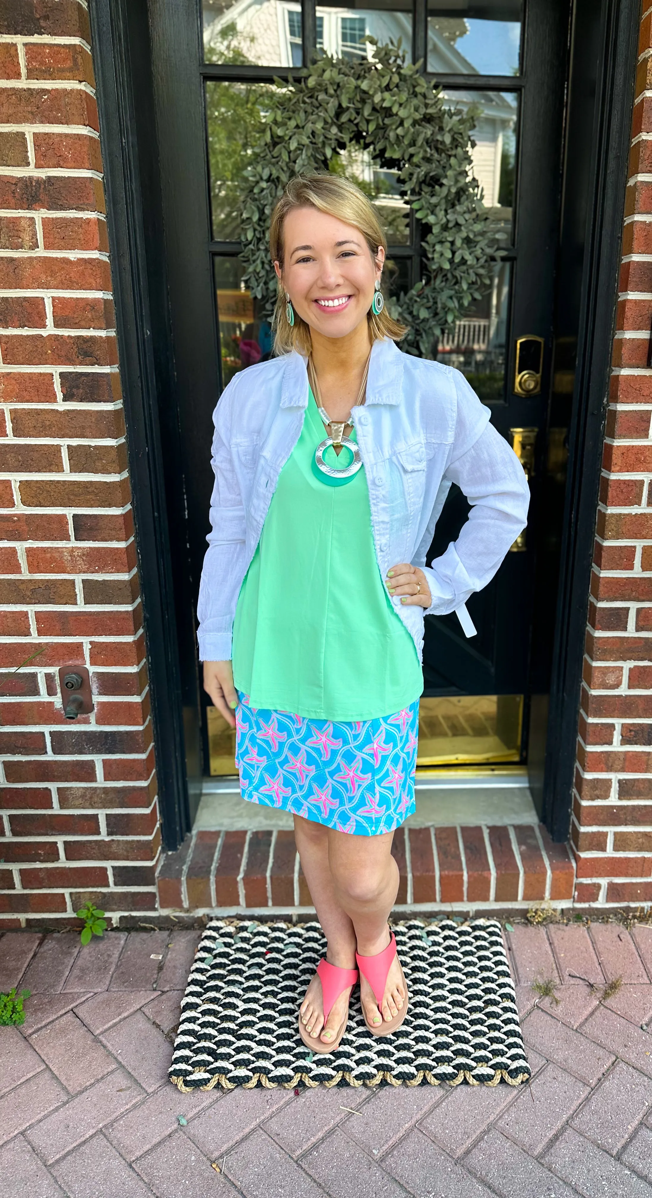 Lulu B Clear Lime Sleeveless V-Neck Top