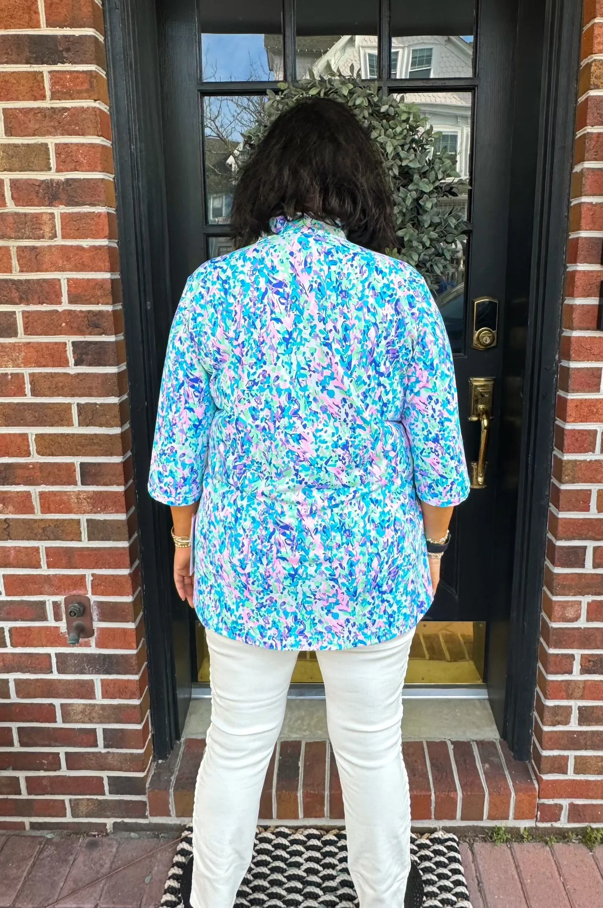 Lulu B Pastel Vine Button Tunic