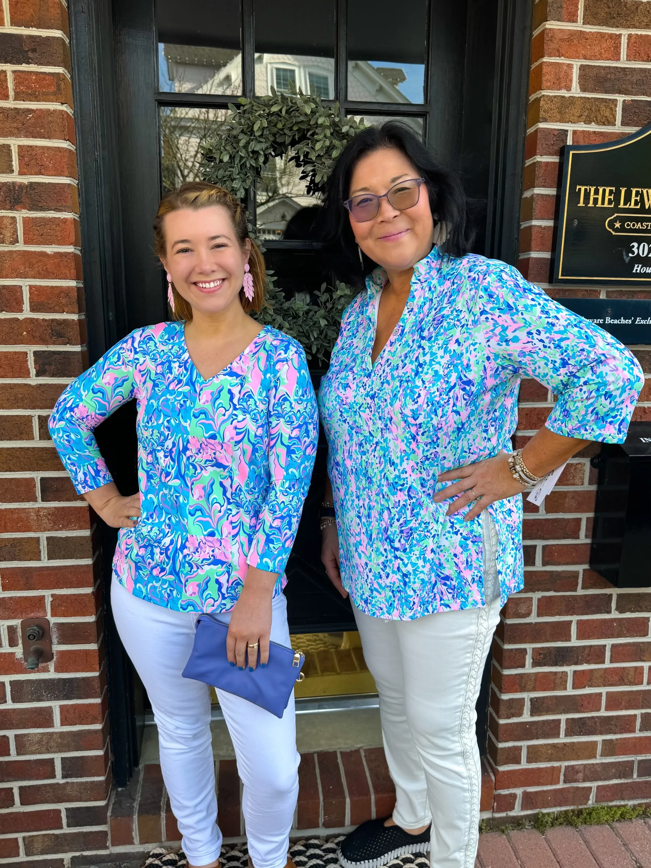 Lulu B Pastel Vine Button Tunic
