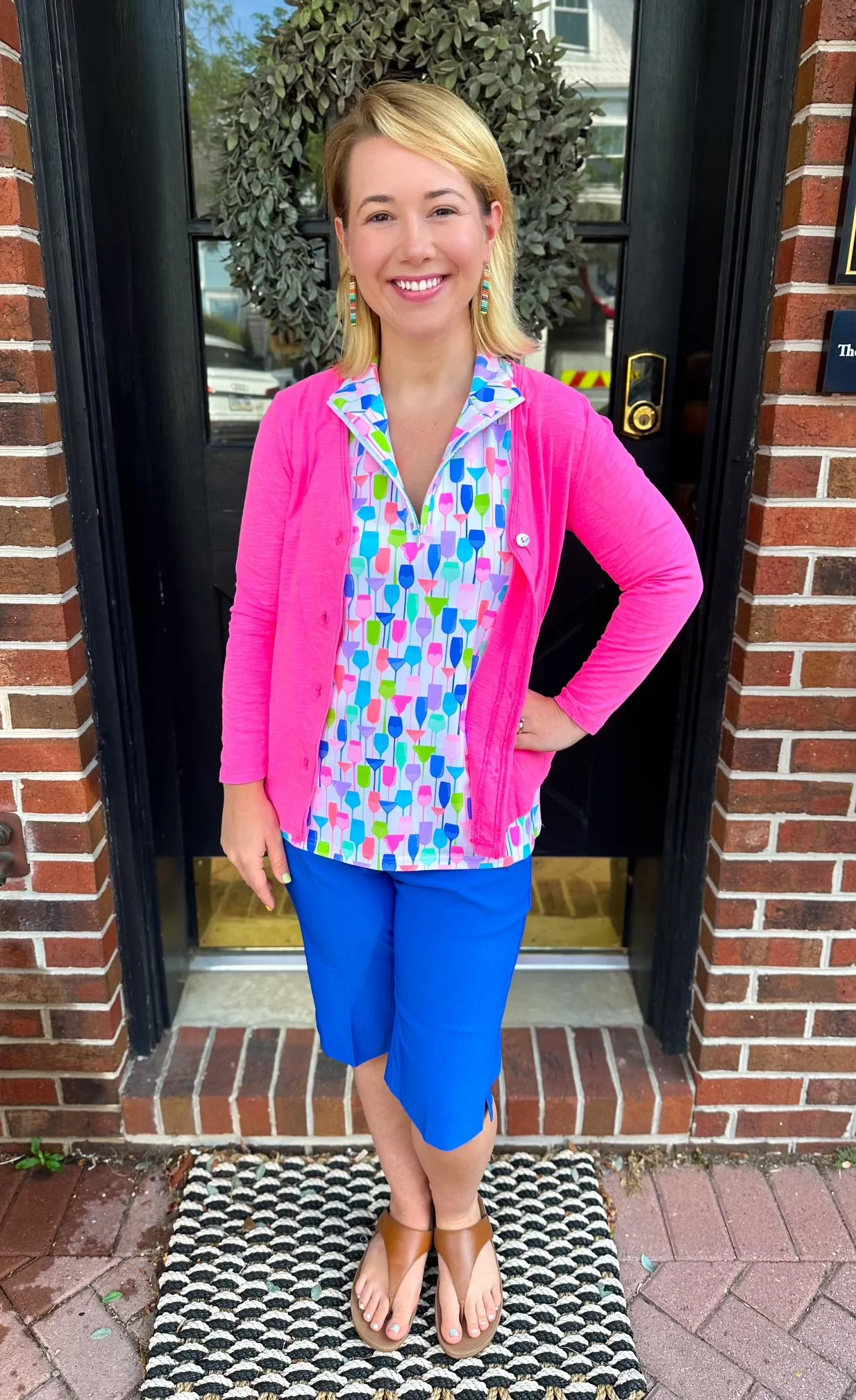 Lulu B White Wine Sleeveless Zip Top