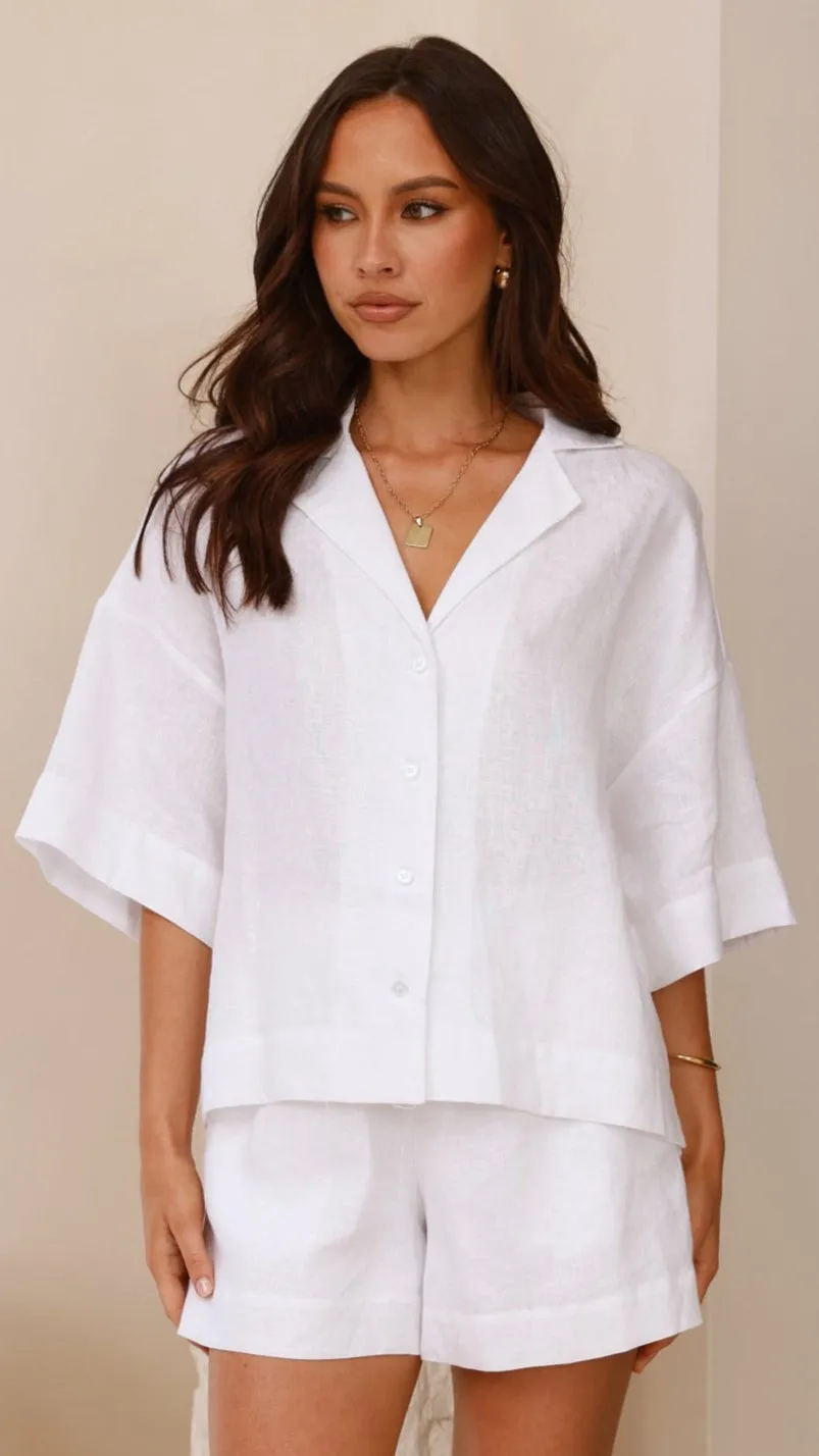 Luna Shorts - White Billy J