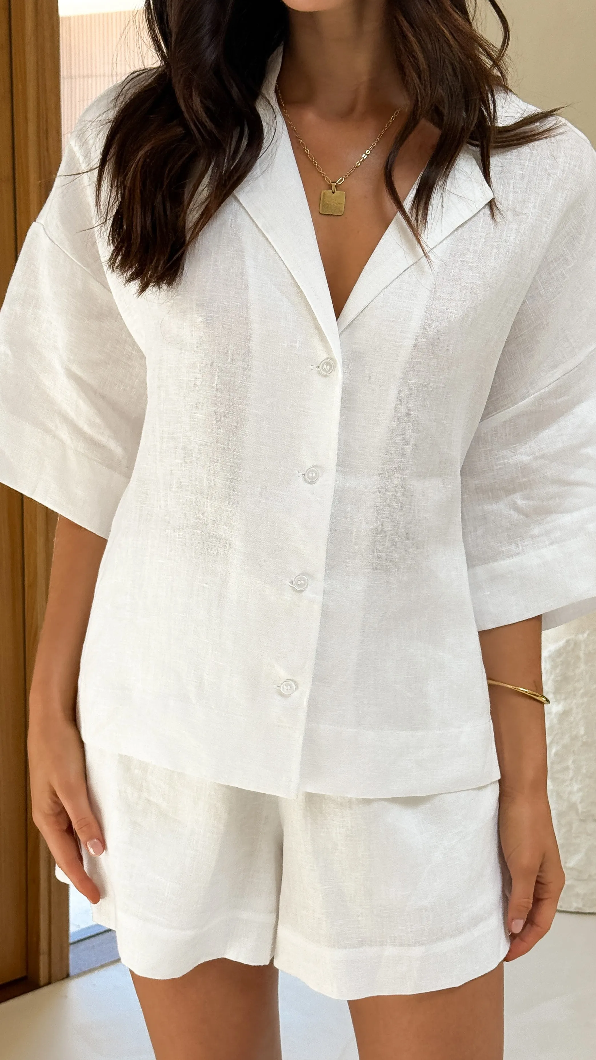 Luna Shorts - White Billy J