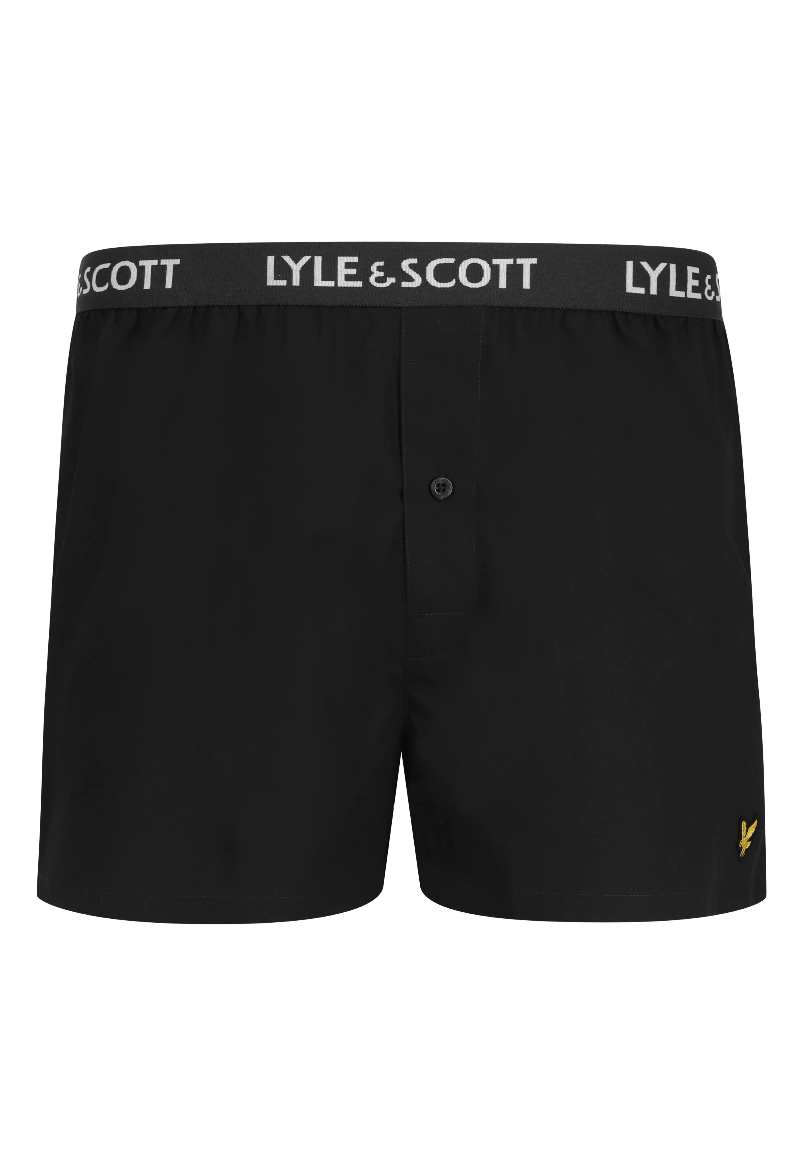 Lyle & Scott - Dylan Pack Of 2 Plain Woven Black - Boxershorts