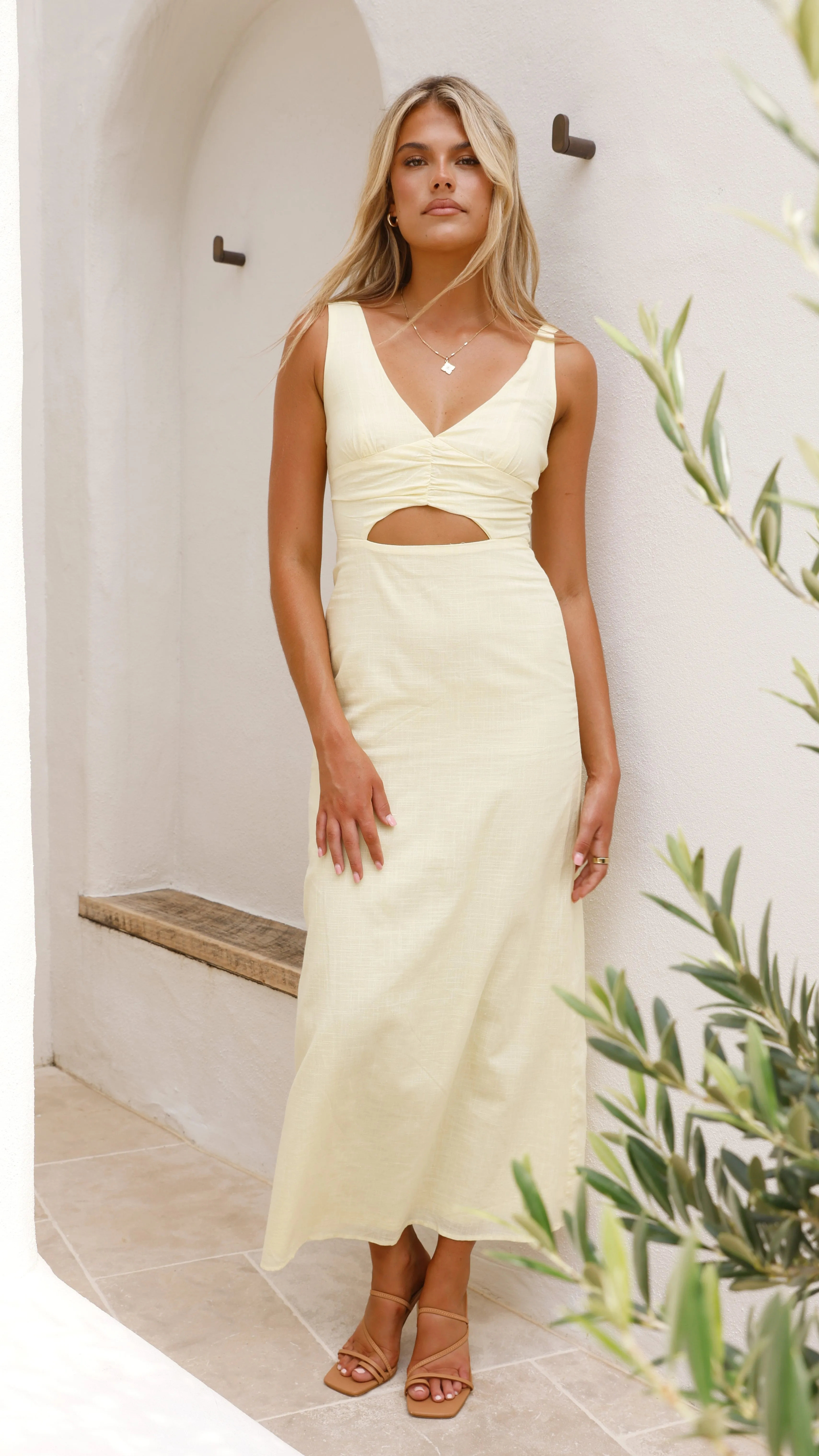 Mahalia Maxi Dress - Soft Yellow Billy J