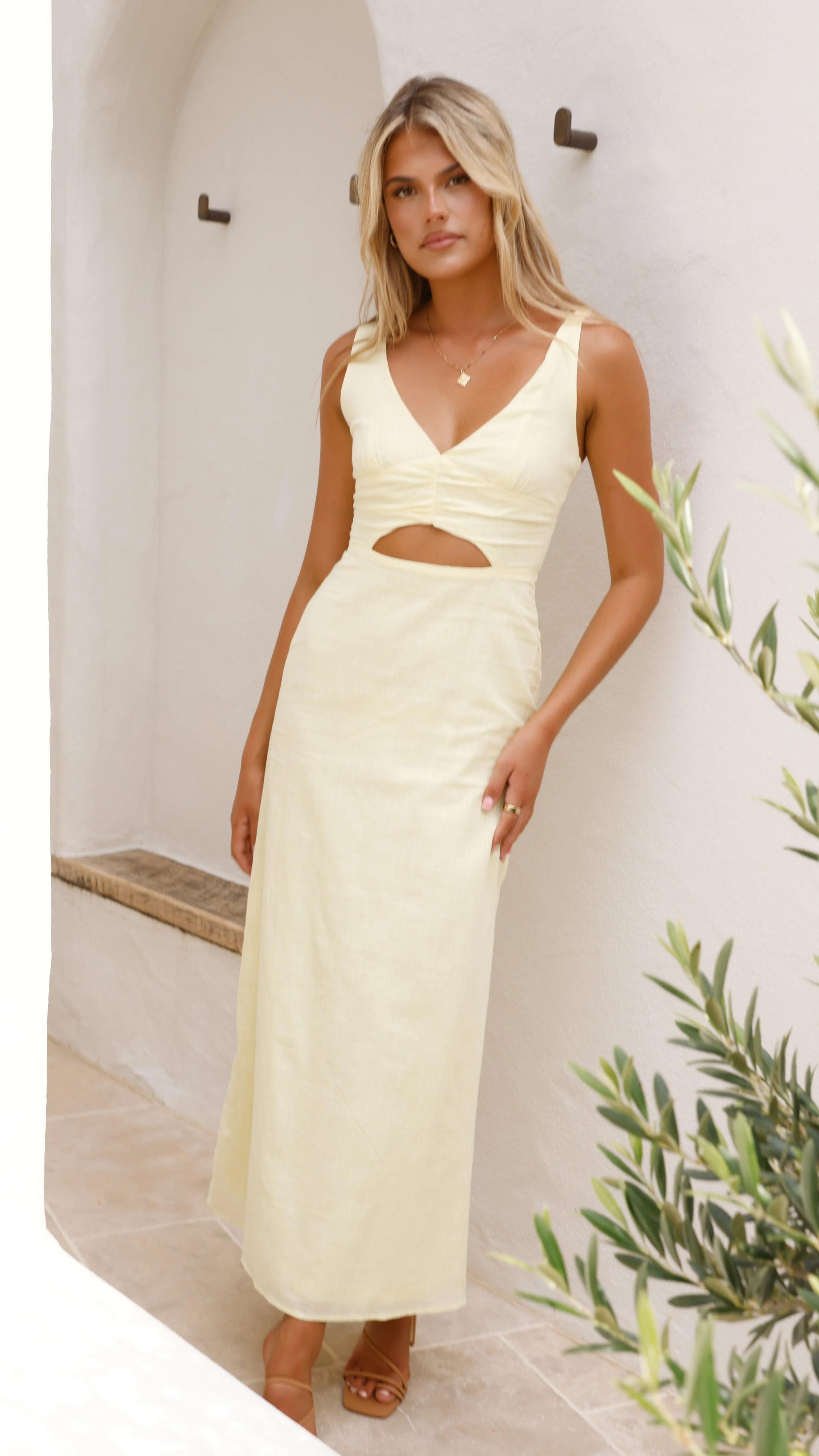 Mahalia Maxi Dress - Soft Yellow Billy J