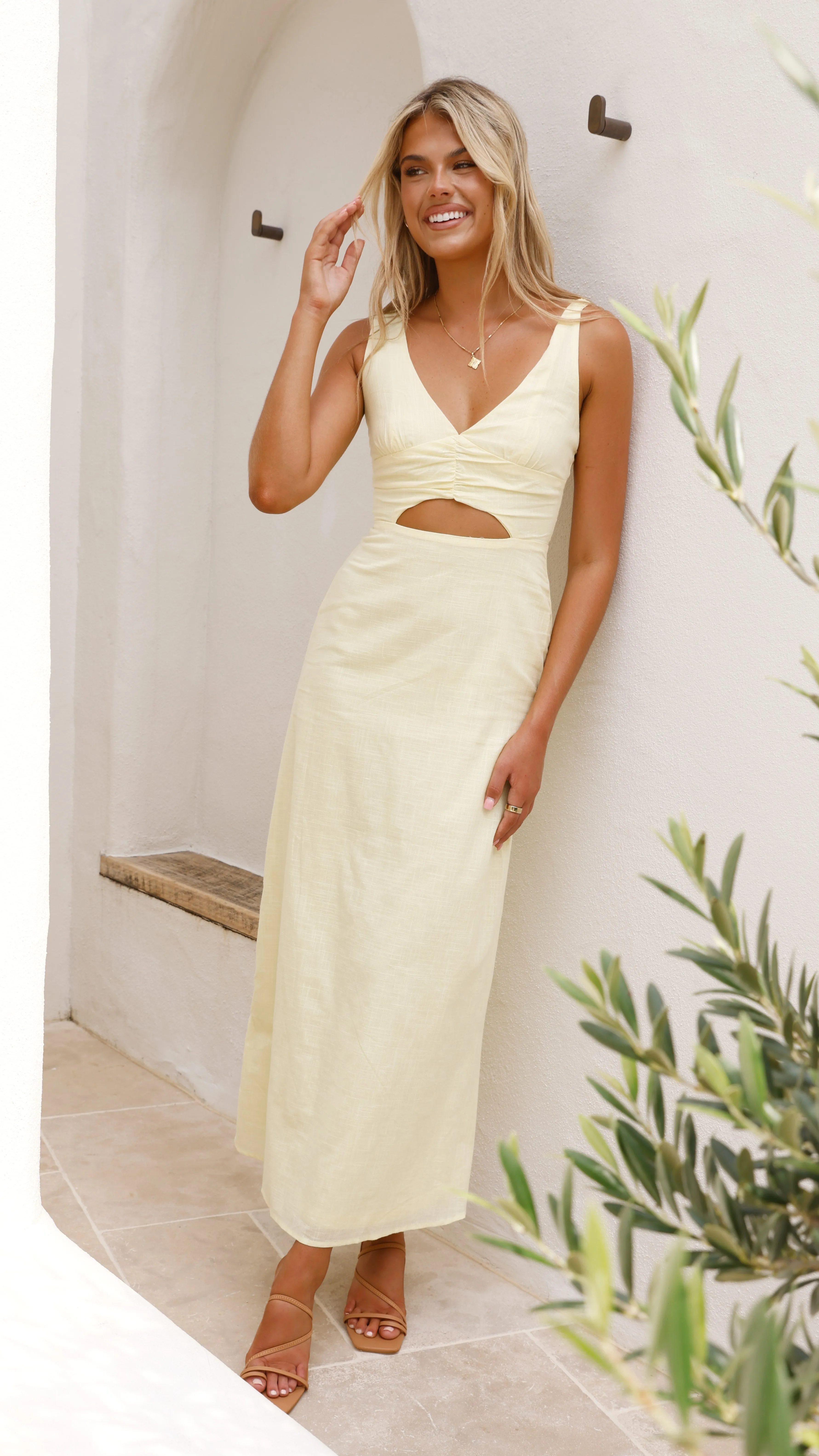 Mahalia Maxi Dress - Soft Yellow Billy J
