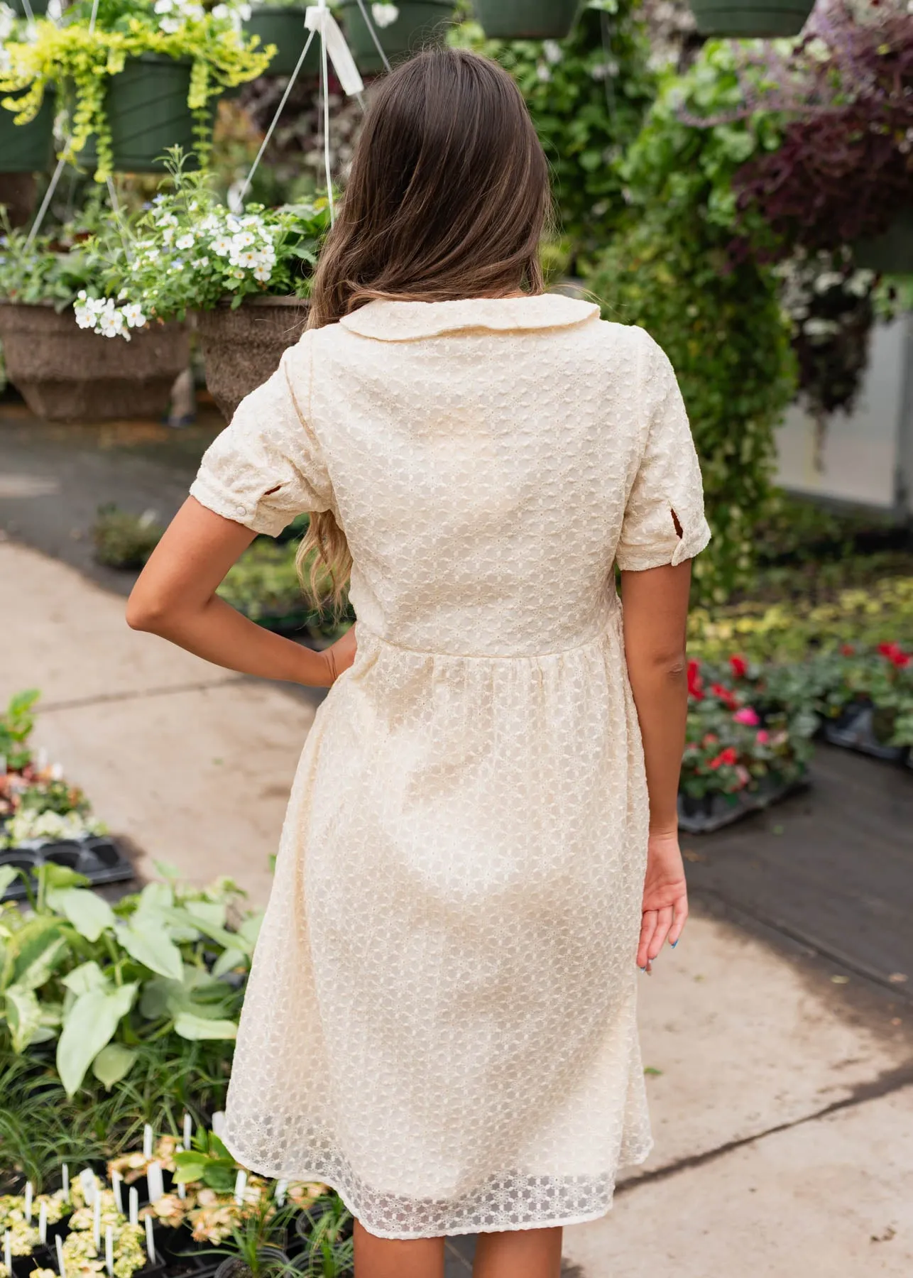 Maisie Cream Pattern Dress